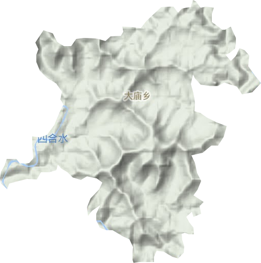 大庙乡地形地图