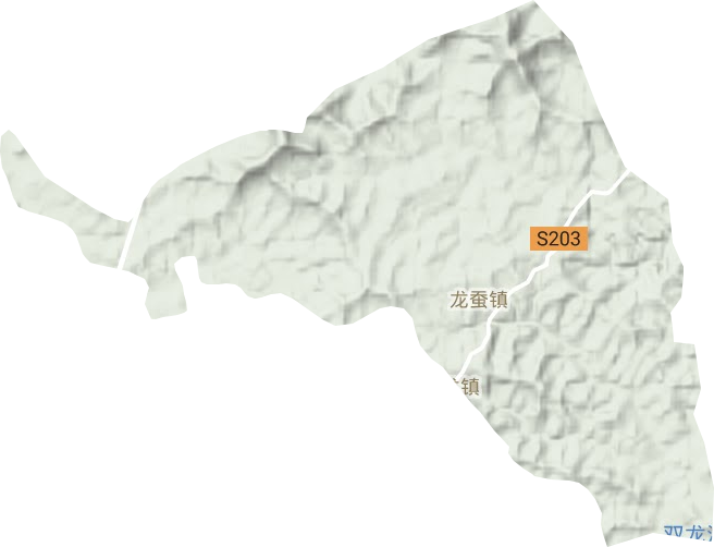 龙蚕镇地形地图