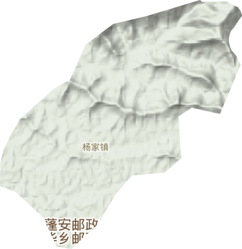 杨家镇地形地图