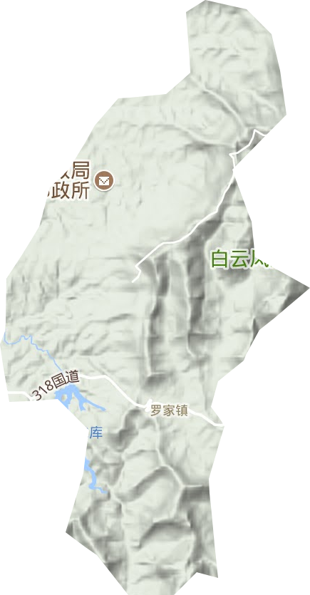 罗家镇地形地图