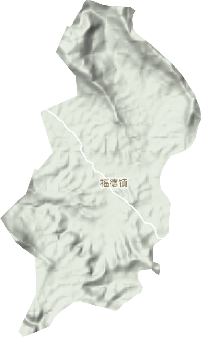 福德镇地形地图