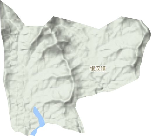 银汉镇地形地图