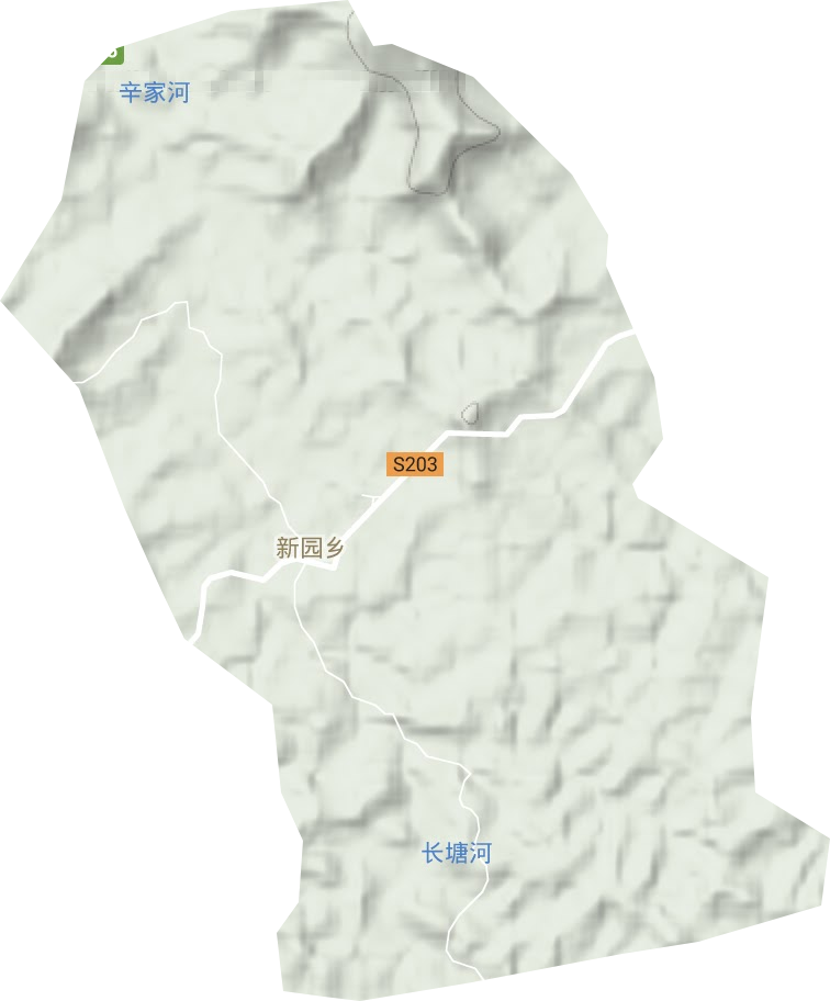 新园乡地形地图