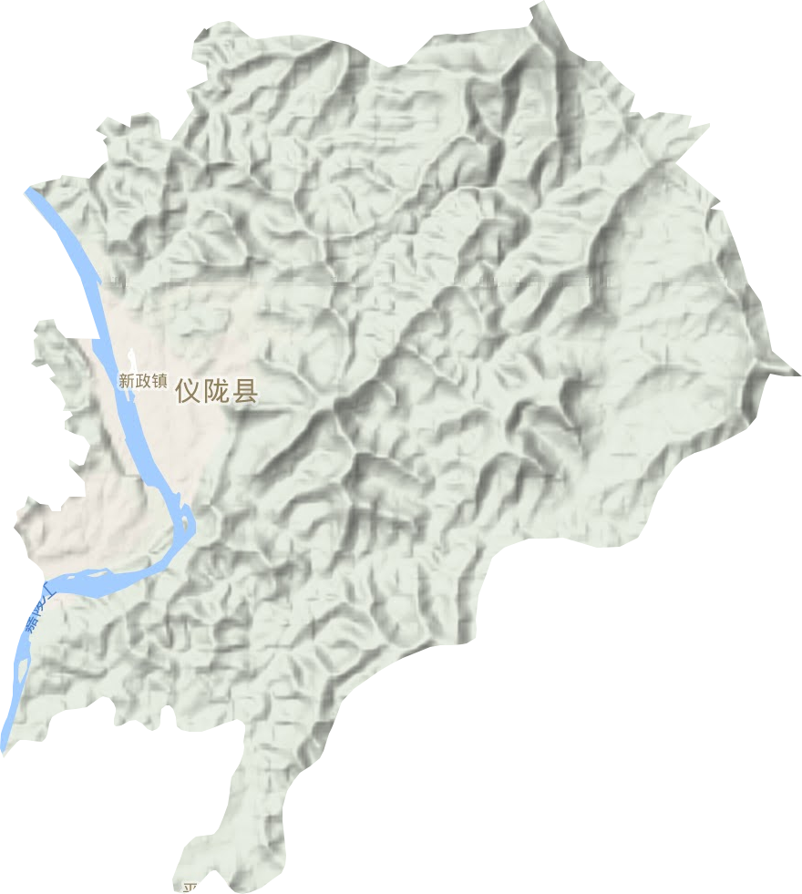 新政镇地形地图