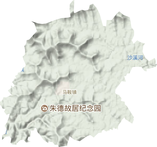 马鞍镇地形地图