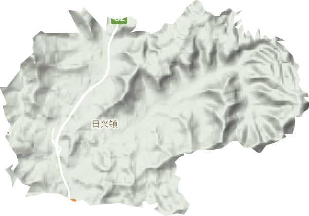 日兴镇地形地图