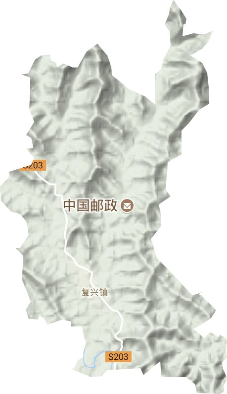 复兴镇地形地图