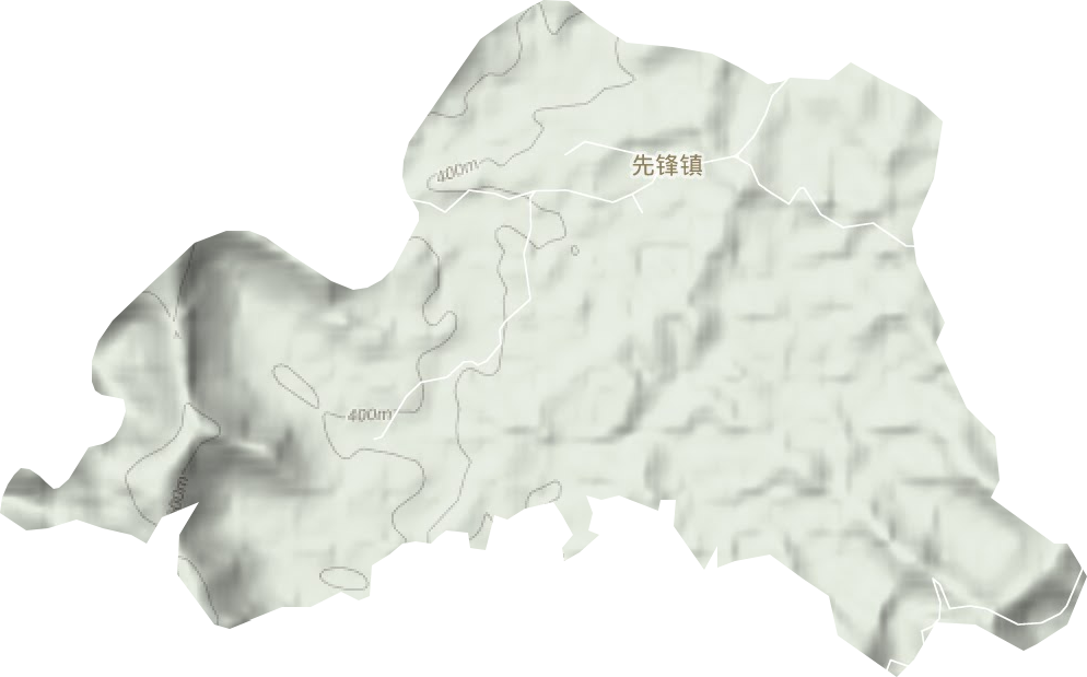 先锋镇地形地图