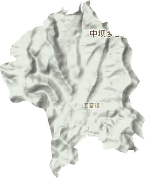 回春镇地形地图