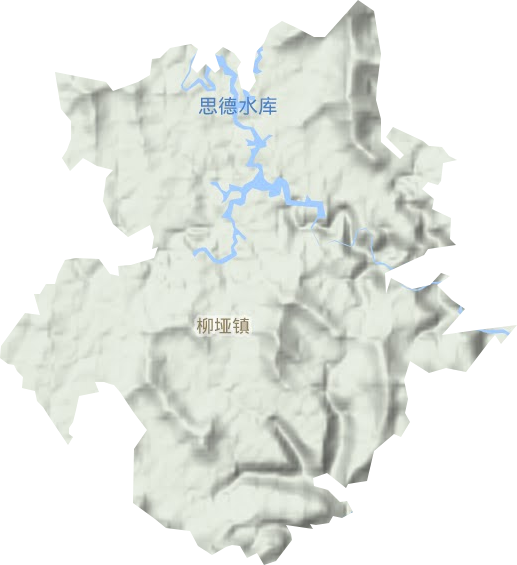柳垭镇地形地图
