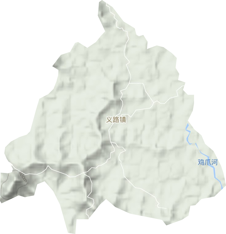 义路镇地形地图
