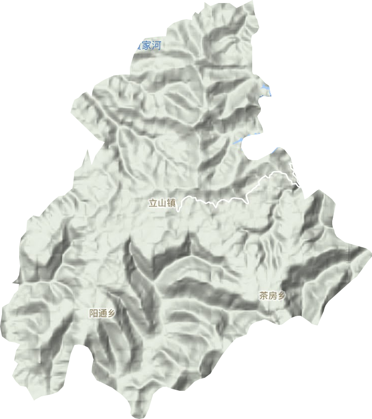立山镇地形地图
