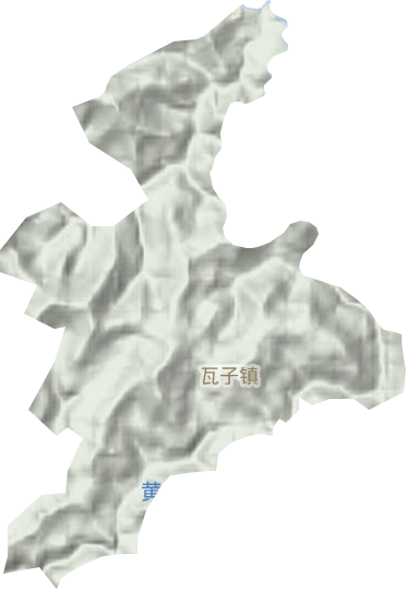 瓦子镇地形地图