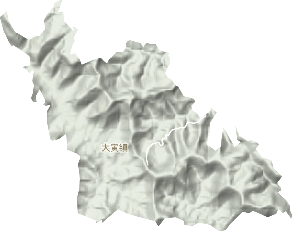 大寅镇地形地图