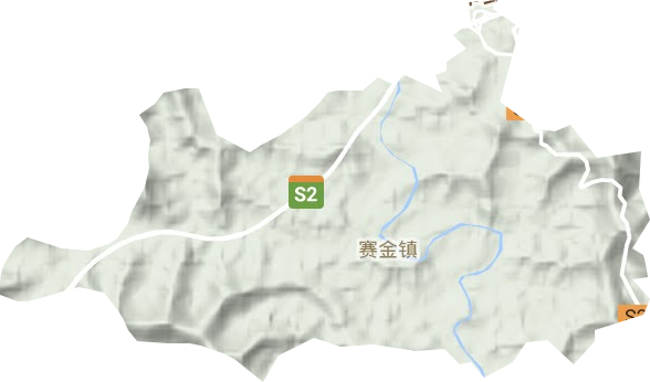 赛金镇地形地图