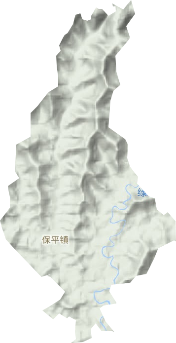 保平镇地形地图