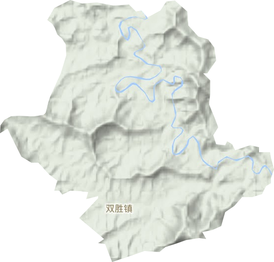 双胜镇地形地图