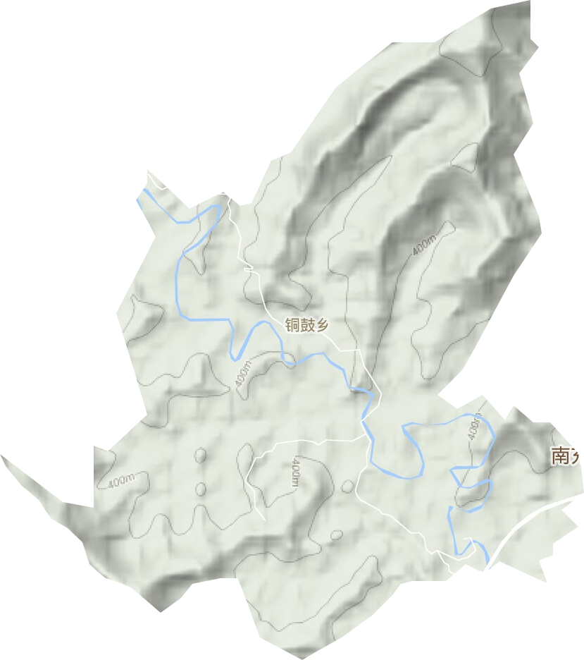 铜鼓乡地形地图