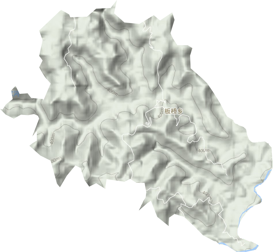 板桥乡地形地图