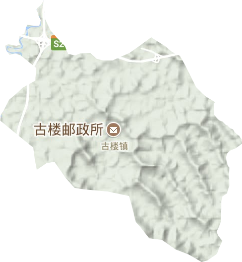 古楼镇地形地图