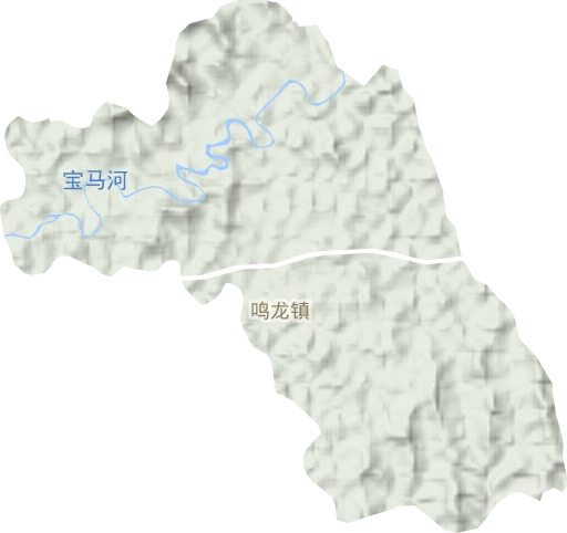 鸣龙镇地形地图