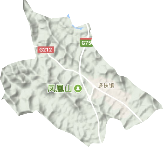 多扶镇地形地图