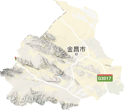 金昌市地形地图