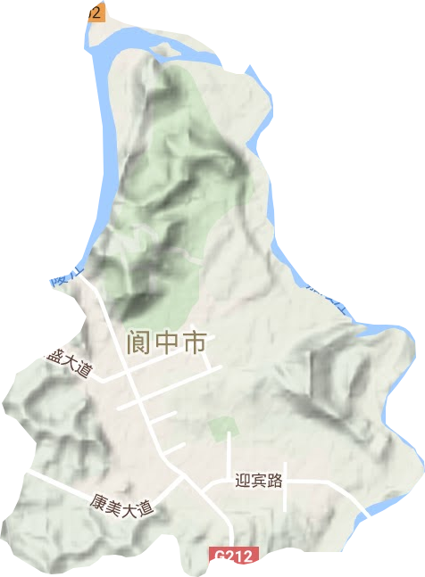 七里街道地形地图