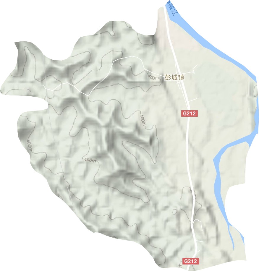 彭城镇地形地图
