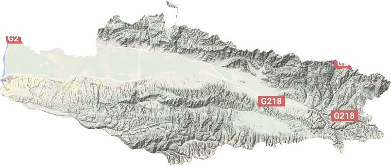 新源县地形地图