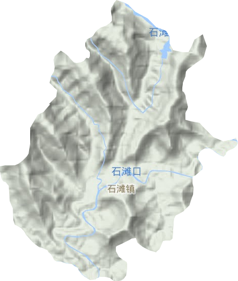 石滩镇地形地图