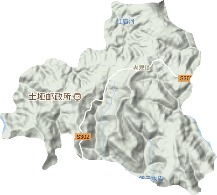 老观镇地形地图