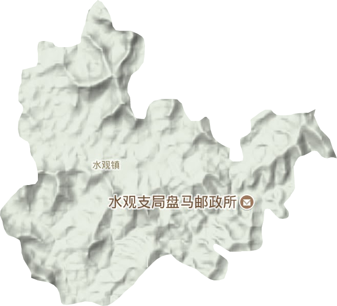 水观镇地形地图