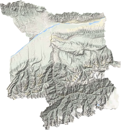 特克斯县地形地图