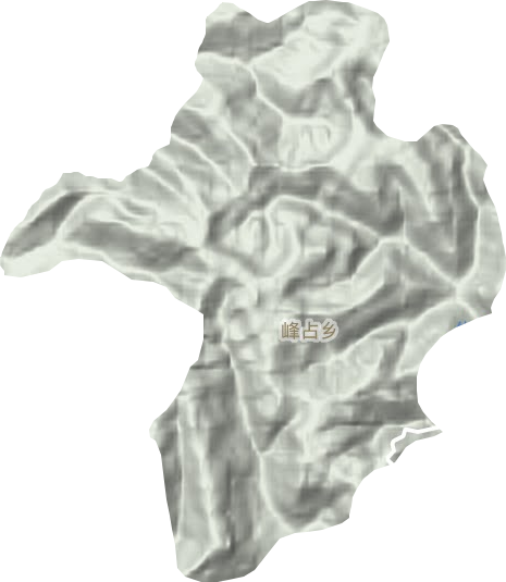 峰占乡地形地图