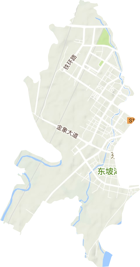 通惠街道地形地图