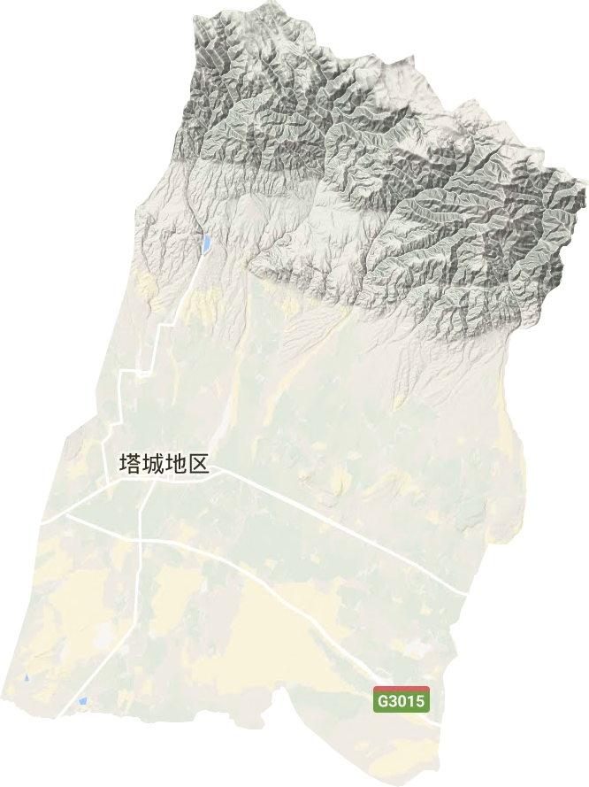 塔城市地形地图