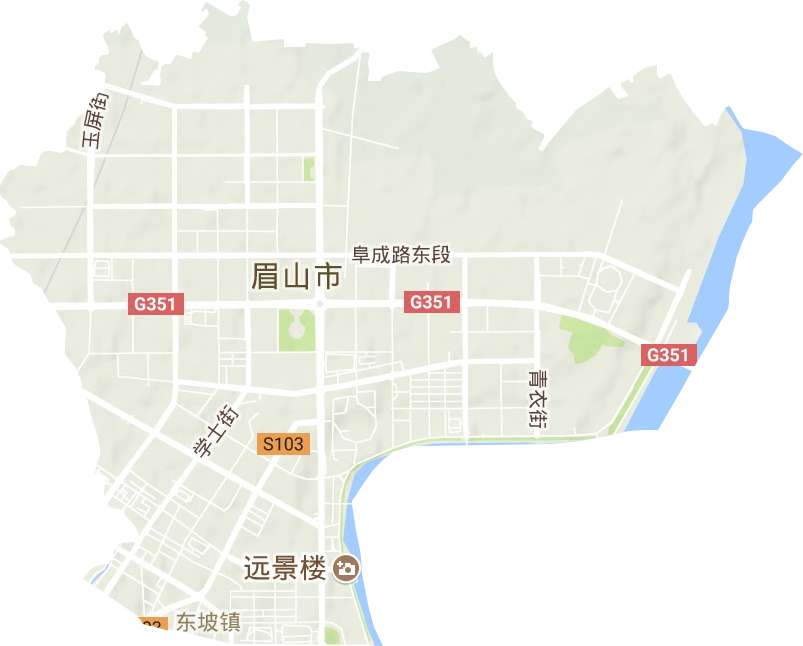 大石桥街道地形地图