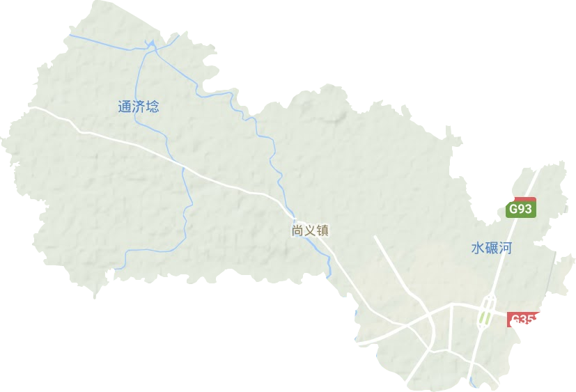 尚义镇地形地图