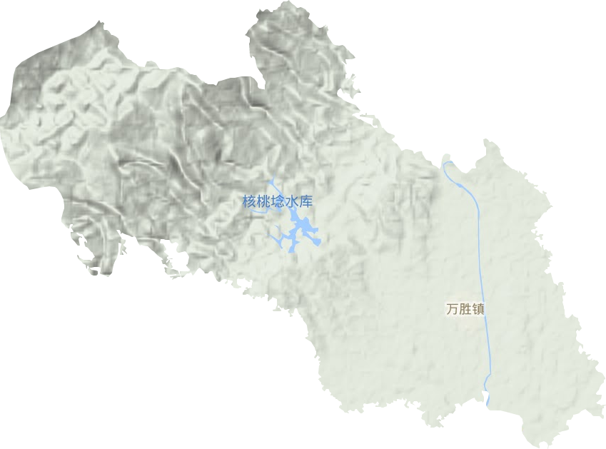 万胜镇地形地图