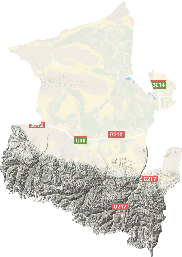 乌苏市地形地图