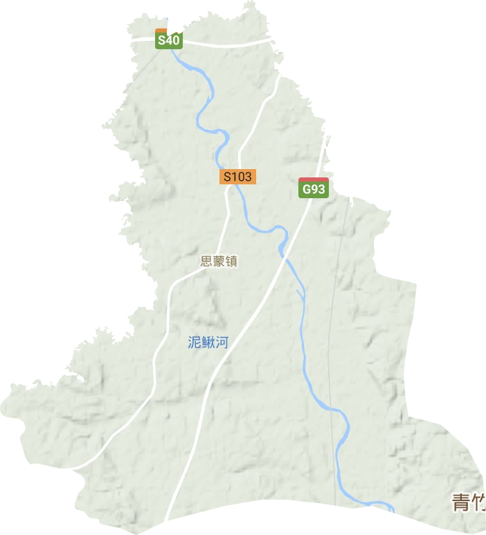 思蒙镇地形地图