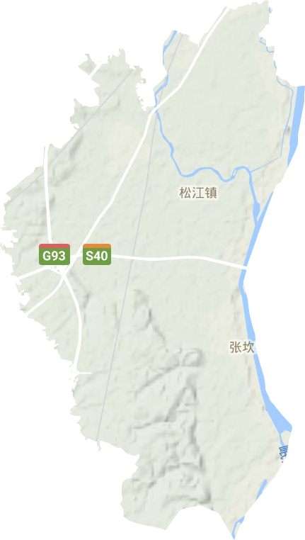 松江镇地形地图