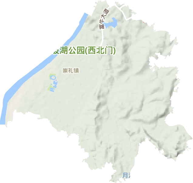 崇礼镇地形地图