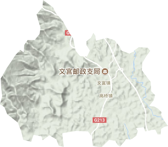 文宫镇地形地图