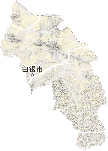 白银市地形地图
