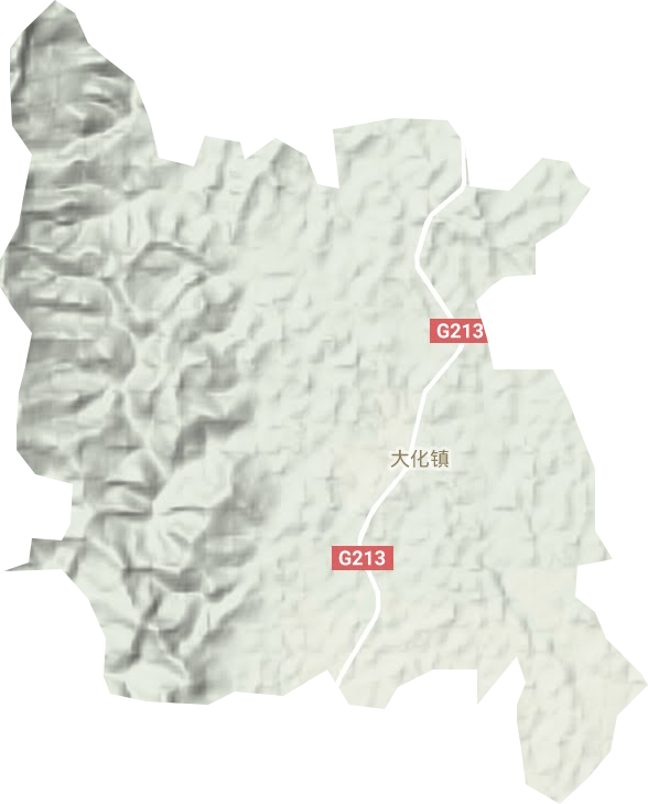 大化镇地形地图