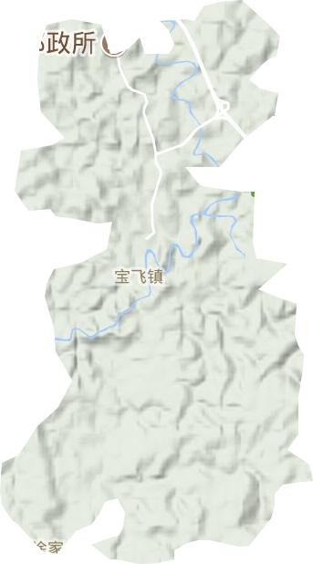 宝飞镇地形地图