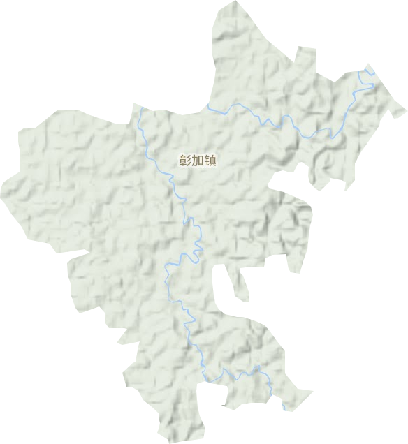 彰加镇地形地图