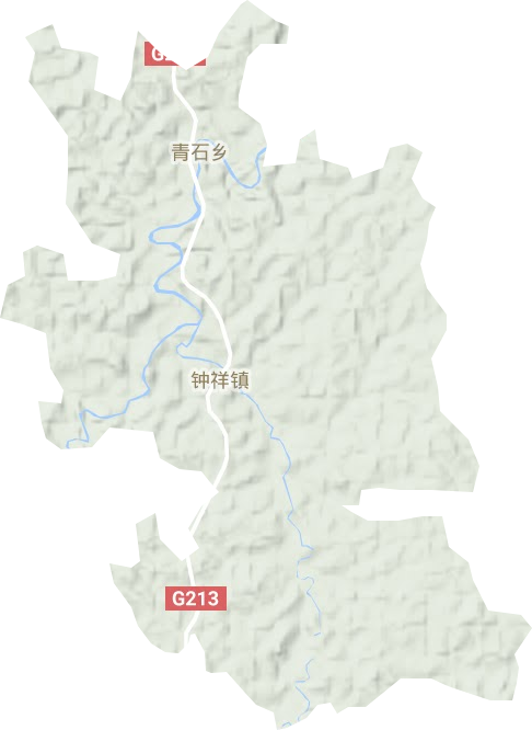钟祥镇地形地图